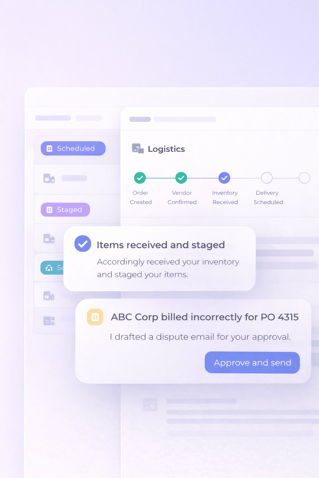 Hero UI layout mockup